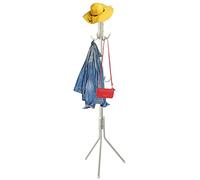 DIVCHI Coat Stand Clothes Rack 185cm Floor Standing Hanger Holder With 12 Hook for Jacket Umbrella Hat (White)