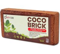 Divchi Coco Brick 50X650G (400L) Organic Coconut Fibre 100% Natural Planting Coco Soil Ph Stable Grow