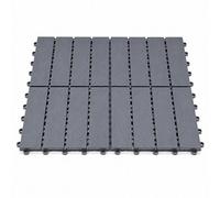 Divchi Composite Decking Tiles Set Of 4, Interlocking Outdoor Garden Patio Balcony Flooring, 29.5 X 29.5 Cm, Grey