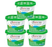 DIVCHI Dehumidifier Disposable 500ml Pack of 5 | Condensation Remover Moisture Absorber, Dehumidifiers for Damp, Mould, Moisture in Home, Kitchen, Wardrobe, Bedroom, Caravan, Office, Garage, Basement