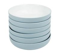 DIVCHI Dinner Bowl Set Lightweight & Stylish Tableware Bowls for Serving Cereal Soup Pasta Salads & Snacks -Dishwasher & Microwave Safe (Blue White)