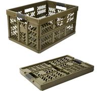 Divchi Foldable Storage Box Collapsible Plastic Organizer Bin With Lid And Handles