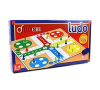 DIVCHI Game - Traditional Ludo Board Game Set for Kids & Adults Indoor Fun - 1 x Folding Board, 16 x Counters, 1 x Dice, 1 x Shaker - Indoor Games