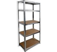 Divchi Garage Shelving Unit 5-Tier Storage Shelves Free Standing Boltless Rack For Home Office Silver