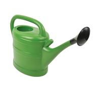 DIVCHI Green Plastic Watering Can with Wrap-Around Handle & Long Spout - Detachable Rose Sprinkler Head - Lightweight Garden Watering Can for Indoor & Outdoor Plant Care (6 Litre)