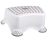 DIVCHI Kids Step Stool for Toilet Training Plastic Anti-Slip Bathroom Foot Stool with Rubber Feet & Dots for Toddlers Potty Training & Kitchen Sink (White)