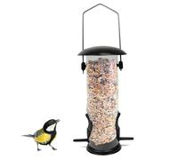 DIVCHI Large Heavy Duty Squirrel Proof Bird Feeder For Wild Seed Feed Mix Outdoor Garden Use - With Strong Metal Cage To Deter Squirrels & Large Birds (Seed Feeder)