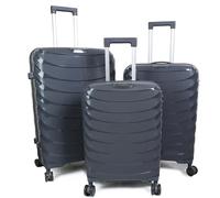 DIVCHI Luggage Sets 3 Piece Hard Shell Expandable Suitcases Lightweight Travel Trolley Suitcase with Spinner Wheels TSA Lock Telescopic Handle (Dark Grey)