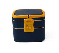 DIVCHI Lunch Box Meal Holder 2 Compartments Bento Boxes With Spoon & Fork Food Storage Dishwasher & Freezer Safe Lunchbox With Carry Handle for Men Women & kids (Blue)