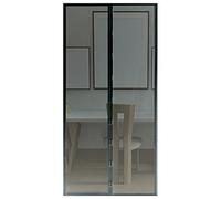 DIVCHI Magnetic Fly Screen Door Curtain - Automatic Closing Door Fly Screen Mesh Net for Insects, Mosquitoes & Bugs - Magnetic Door Curtain for Homes, Pets & Fresh Air (100x210cm) Black