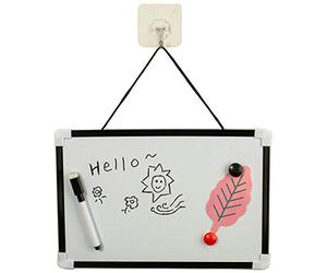DIVCHI Mini Whiteboard A4 Dry Wipe Office Notice Memo Board with Pen Eraser & 2 Magnets Portable Wall Board for Kid