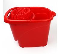 DIVCHI Mop Bucket Lightweight & Portable Floor Cleaning Mopping Bucket With Removable Wringer Carry Handle & Convenient Pouring Spout (RED)