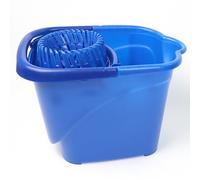 DIVCHI Mop Bucket Lightweight & Portable Floor Cleaning Mopping Bucket With Removable Wringer Carry Handle & Convenient Pouring Spout (BLUE)