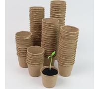 Divchi Plant Pots 96 Pcs 6 Cm Paper Cups Biodegradable Seed Pots Round Seedling Pots For Growing Vegetables, Fruit, Herb, Flower
