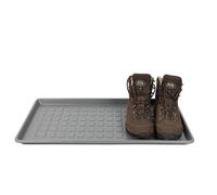 DIVCHI Plastic Boot Tray With Raised Edges | Multipurpose Entryway Shoe Tray | Pet Food Mat | Tools Storage (Grey)