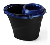 DIVCHI Plastic Mop Bucket 14 Litre - Large & Small Area Cleaning Floor Mop Bucket - Carry Handle, Lightweight & Portable, Durable Plastic (Blue)