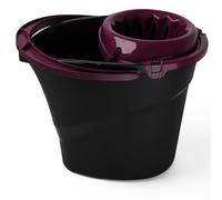 DIVCHI Plastic Mop Bucket 14 Litre - Large & Small Area Cleaning Floor Mop Bucket - Carry Handle, Lightweight & Portable, Durable Plastic (Purple)