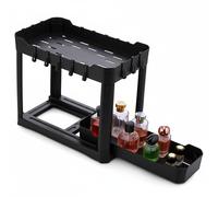 DIVCHI Plastic Under Sink Organizer with 2-Tier Pull-Out Baskets Sink Storage Units For Kitchen Bathroom Cabinet Storage Shelf Multi-Purpose Organisation Rack Pack of 1 (Black)