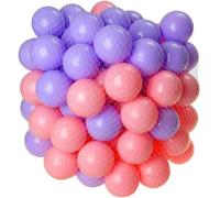 Divchi Playballs, Soft Pit Balls For Kids, Small Colourful Plastic Balls, Smooth Surface And No Sharp Edges Pink/purple 100 Pcs