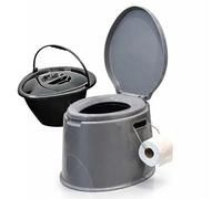 DIVCHI Portable Camping Toilet for Adults, Compact Lightweight Toilet with Lid, Removable Bucket & Paper Holder, 6L Large Capacity Travel Toilets for Car, Tent & Outdoor Use