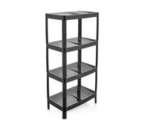 DIVCHI Shoe Rack 4 Tier Shoe Slots Boots Rack Space Saving Shoe Storage Organiser Narrow Freestanding Shoes Racks Footwear Organizer (Black)