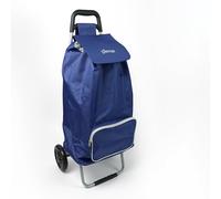DIVCHI Shopping Trolley With 2 Wheels Foldable Heavy Duty Collapsible Shopping Cart | Grocery Trolleys | Utility Carts | Pull Along Trolley | Storage Cart (Blue)