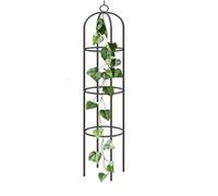 DIVCHI Steel Garden Obelisk Climbing Plant Support 1.9m Black Cylindrical Weather-Proof (Climbing Plant Not Included)