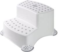 Divchi Toddler Toilet Step Stool Baby Anti Slip 2-Up Step Stool Step Up Stools For Training Bathroom & Kitchen (White)