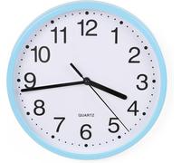 Divchi Wall Clock Silent & Non-Ticking Modern Battery Operated Digital Quiet Sweep Office Home School Kitchen Decor Clocks Blue