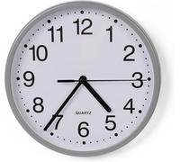 Divchi Wall Clock Silent & Non-Ticking Modern Battery Operated Digital Quiet Sweep Office Home School Kitchen Decor Clocks Silver