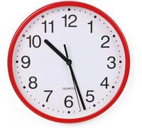 Divchi Wall Clock Silent & Non-Ticking Modern Battery Operated Digital Quiet Sweep Office Home School Kitchen Decor Clocks Red