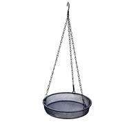DIVCHI Wire Mesh Hanging Bird Feeder Tray for Garden & Balcony | Outdoor Metal Bird Feeding Tray with Chain & Hook | Hanging Seed Feeder for Wild Birds | Waterproof Mesh Bird Feeder