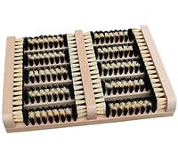 DIVCHI Wooden Outdoor Doormat Boot Scraper - Outside Shoe Scrubber Brush - Cleans Deep Removes All Outdoor Dirt, Snow, Mud and Sand. Construction, Hiking Cleaner
