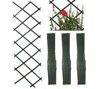 Divchi Wooden Trellis Expandable Garden Wall Trellis For Climbing Plants Decoration & Plants Partitioning Pack Of 3 180Cm X 60Cm