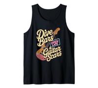 Dive Bars & Guitar Scars Punk Rock Music Tank Top