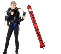 Dive Buoy - Inflatable Safety Marker Float, Tear Resistant Nylon Construction, Secure Air Design, Portable Visibility Signal Gear | Perfect For Open Water Diving Swimming Snorkeling Marine