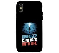 Dive Deep Come Back With Life Search Diver Case for iPhone X/XS