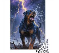 Dive Deep Into The Essence of Rottweiler with This 1000 Piece Wooden Puzzle - A Journey of Discovery for Adults