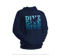 Dive Dive Dive Scuba Hoodie Bad Zebedee Navy XS