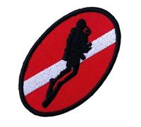 Dive Equipment Accessory Embroidered Iron On Dive Flag Badge for Divers