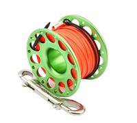 Dive Finger Reel, Scuba Diving Finger Spool Reel Aluminum Alloy Double Ended Hook Multicolor 15/30m(Green 30m)