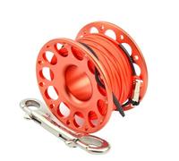 Dive Finger Reel, Scuba Diving Finger Spool Reel Aluminum Alloy Double Ended Hook Multicolor 15/30m(Orange 30M)