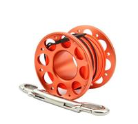 Dive Finger Reel, Scuba Diving Finger Spool Reel Aluminum Alloy Double Ended Hook Multicolor 15/30m(Orange 15m)