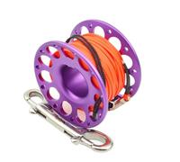 Dive Finger Reel, Scuba Diving Finger Spool Reel Aluminum Alloy Double Ended Hook Multicolor 15/30m(Purple 30m)
