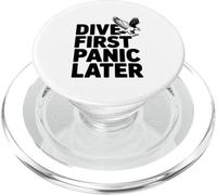 Dive First Panic Later Funny Hawk Lover PopSockets PopGrip for MagSafe