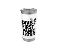 Dive First Panic Later Funny Hawk Lover Stainless Steel Insulated Tumbler