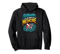 Dive Flag Saltwater Is My Medicine Diving Pullover Hoodie