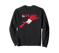 Dive Flag Scuba Diver Silhouette Ocean Diving Graphic Sweatshirt