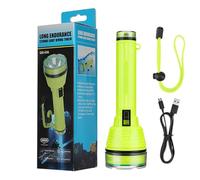 Dive Flashlight, Underwater Flashlight for Diving, Anti-Slip Strap Bright Torch Rechargeable for Snorkeling Fishing Exploration Scientific Research