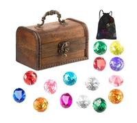 Dive Gem Pool Toy - Colorful Pool Jewels Diving for Kid - Underwater Gemstone Dive Throw Toy With Treasure Box for Children Teen Girls Boys